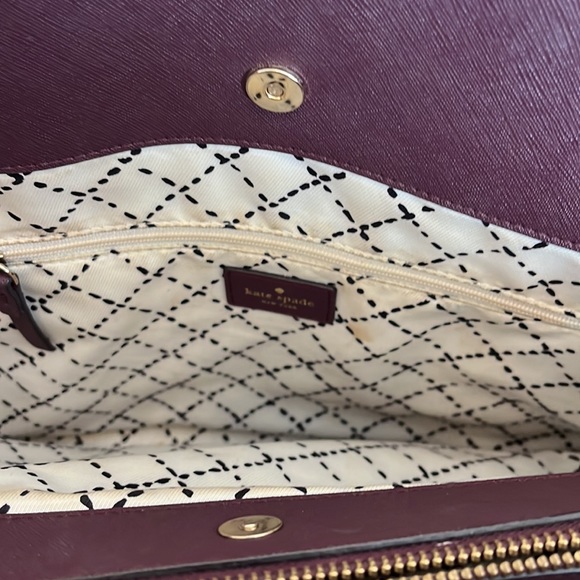 Kate Spade Deep Wine Coloured Purse Tote Bag - Picture 5 of 9